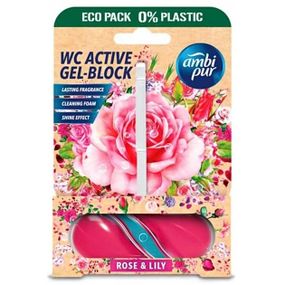 Туалетный блок для унитаза Ambi Pur WC Active Gel-Block Роза и лилия 8435495838357 45 г