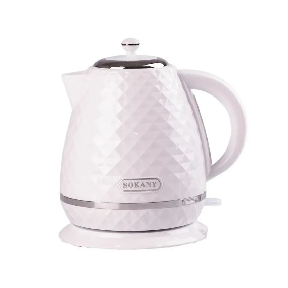 Чайник електричний безшумний дисковий на 1,7 л 2200 Вт Sokany SK-1032 | Зображення 1