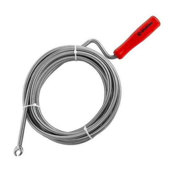 Трос для чистки труб 9мм*5м, пробивной наконечник INTERTOOL HP-10061 | Зображення 1