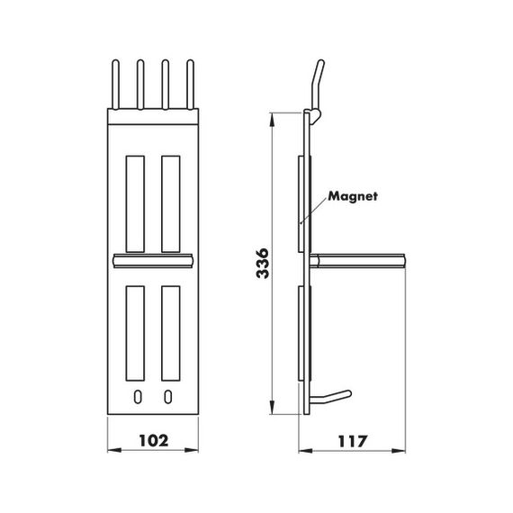 Тримач для інструментів магнітний, настінний, 360 мм | Зображення 1