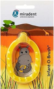 Дитяча зубна щітка прорізувач у вигляді кільця Miradent Infant-O-Brush жовта