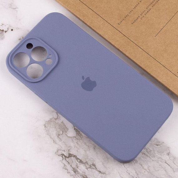 Чехол Silicone Case Full Camera Protective (AA) для Apple iPhone 15 Pro Max (6.7") Серый / Lavender Gray | Зображення 3