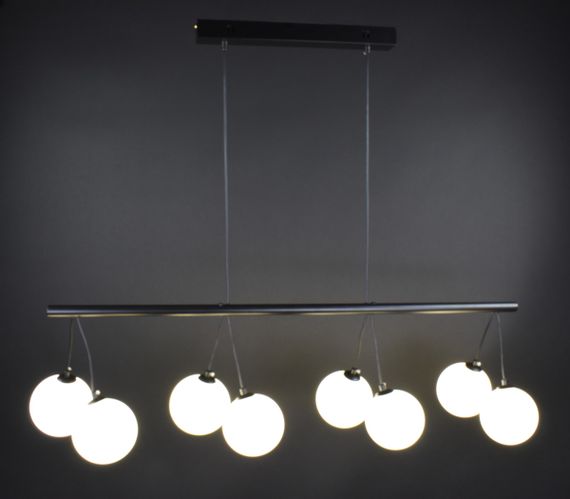 Люстра підвісна на 8 лампочок 27515 Чорний 35-160х23х105 см. | Зображення 5