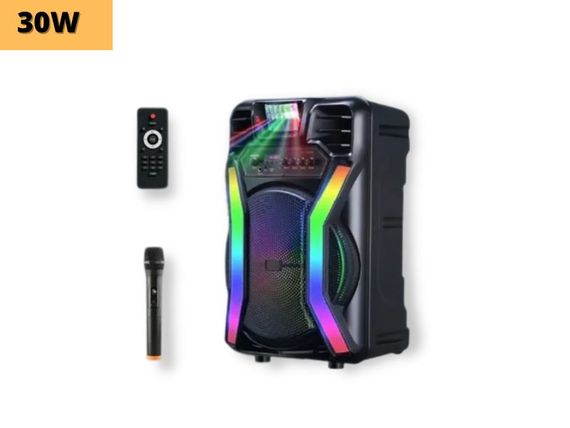 Портативна колонка XPRO HS-TS12H8  валіза 30Вт, USB, SD, FM радіо, Bluetooth, 1 мікрофон, ДК (MER-15698) | Зображення 1