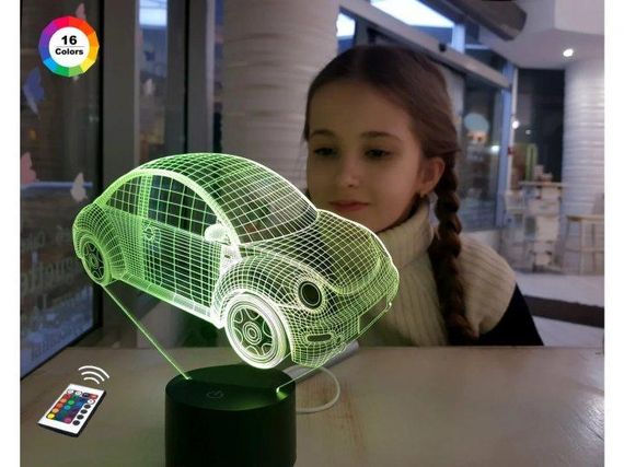 3D світильник нічник з пультом "Автомобіль 14" 3DTOYSLAMP