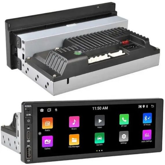 Автомагнитола сенсорная универсальная 6288-А Android 12 2+32GB черный (41982-6288-А_2560) | Зображення 3