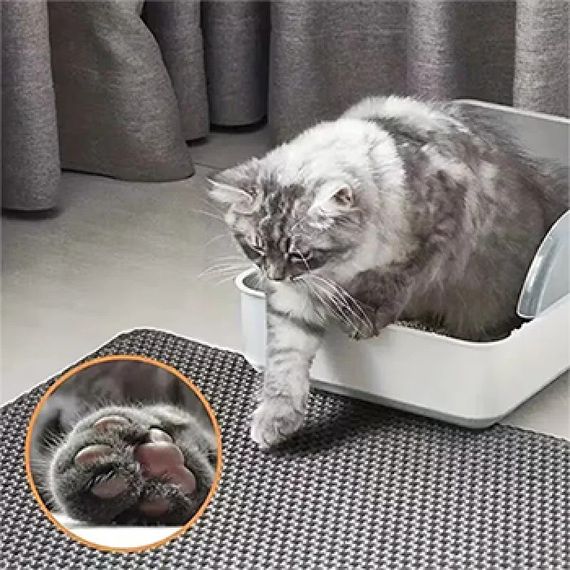 Килимок для котячого туалету KAR246 120 × 70 см сірий | Зображення 5