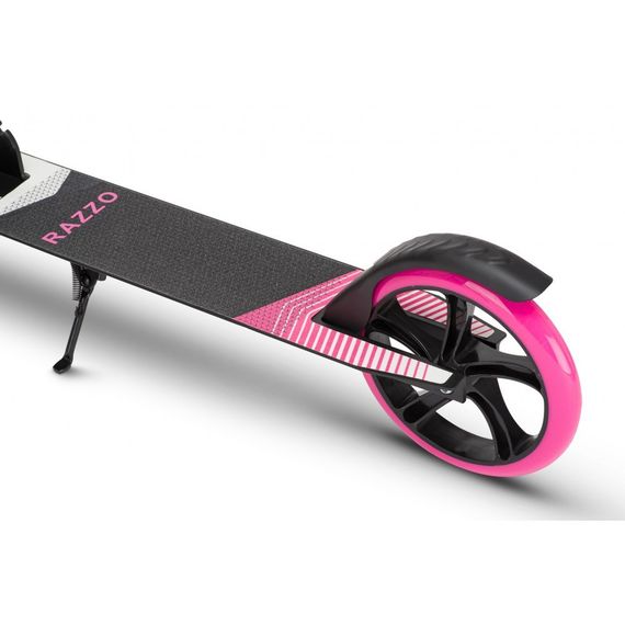 Самокат із ручним тормозом Razzo CITY 200 мм. алюмінієвий HUL1-200 Black/Pink | Зображення 7