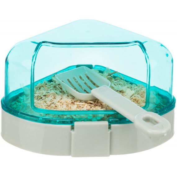 Туалет Trixie для гризунів кутовий з лопаткою пластиковий 14x8x11 см | Зображення 5