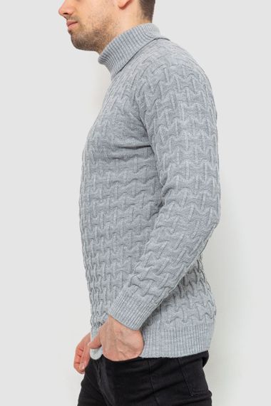 Гольф-светр чоловічий, колір світло-сірий, 161R619 | Зображення 3