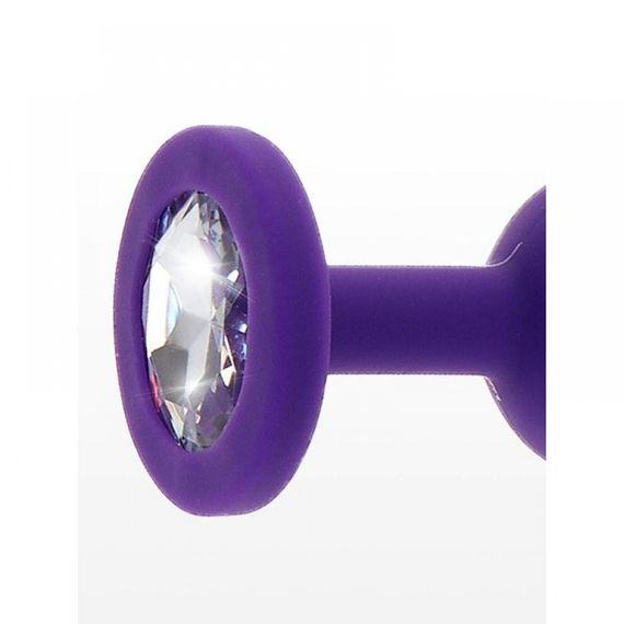 Анальна пробка S із кристалом Toy Joy, фіолетова, 7 х 2.5 см Sex Aura | Зображення 2