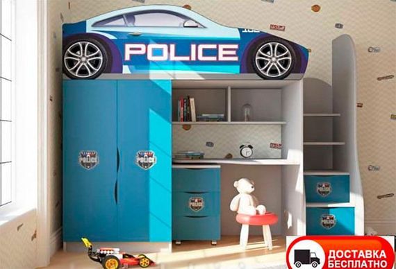 Детская кровать-чердак Bed-Room №1 Police, спальное место 1700х800 мм | Зображення 2