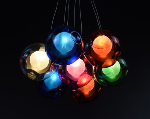 Люстра підвісна на 7 лампочок 26242 Хром 35-140х36х36 см. | Зображення 3