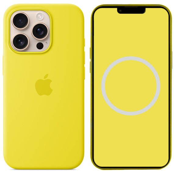 Чохол Silicone case (AAA) full with Magsafe and Animation для Apple iPhone 16 Pro (6.3") Star Fruit