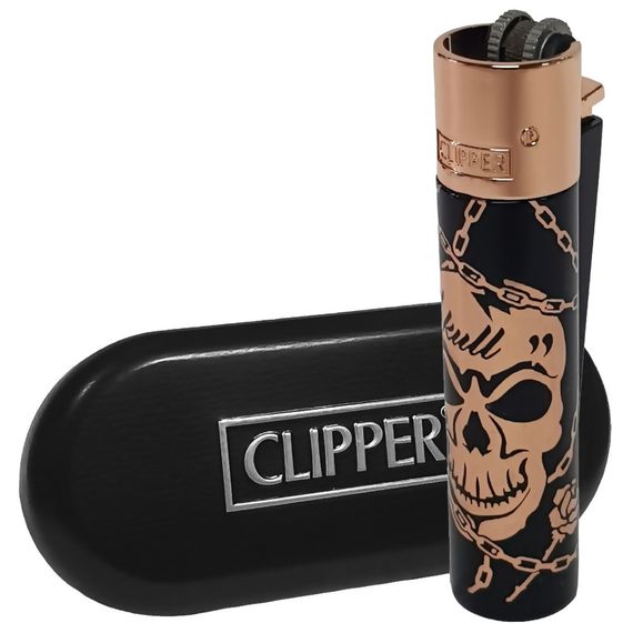 Газова Запальничка Металева Кліппер "Clipper Metal Deadly Chains Bronze"