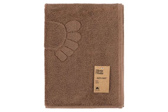 Килимок ARDESTO  для ніг махровий Benefit, 50х70см, 100% бавовна, коричневий (ART2457CH)