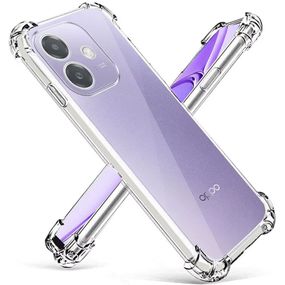 TPU чохол GETMAN Ease logo посилені кути Full Camera для Oppo A3 4G / A3x 4G/ A40m Безбарвний (прозорий)