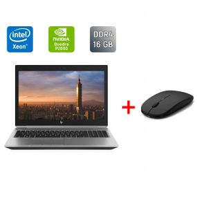 Мобильная рабочая станция Б-класс HP zBook 15 G5 / 15.6" (1920x1080) IPS / Intel Xeon E-2176M (6 (12) ядер по 2.7 - 4.4 GHz) / 16 GB DDR4 / 512 GB SSD / nVidia Quadro P2000, 4 GB GDDR5, 128-bit / WebCam / TouchID б/у + Подарок Беспроводная мышь / USB