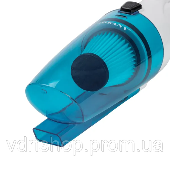 Пылесос вертикальный ручной для дома 900 Вт циклонный для сухой уборки 1.2 л Голубой SK-13013 | Зображення 3
