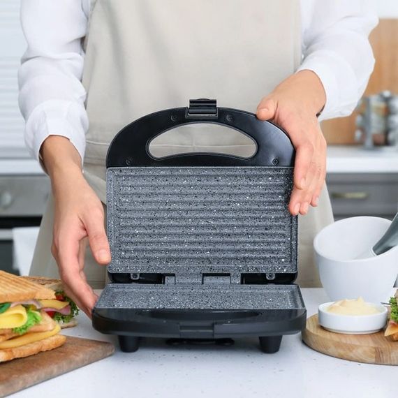 Електричний двосторонній контактний гриль MAGIO MG-367 780 Вт, Притискний електро гриль ZR-27 | Зображення 9