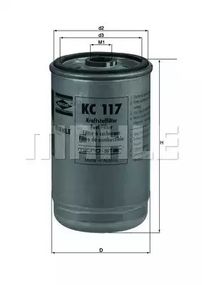Фільтр паливний!!заміна для KC8, 102/1, MAHLE/KNECHT (KC117)