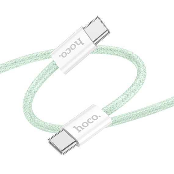 Дата кабель Hoco X104 Source 60W Type-C to Type-C (1m) Green | Зображення 1