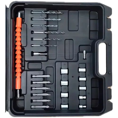 Шуруповерт аккумуляторный ударный 24V с 2 аккумуляторами RED MA751 | Зображення 1