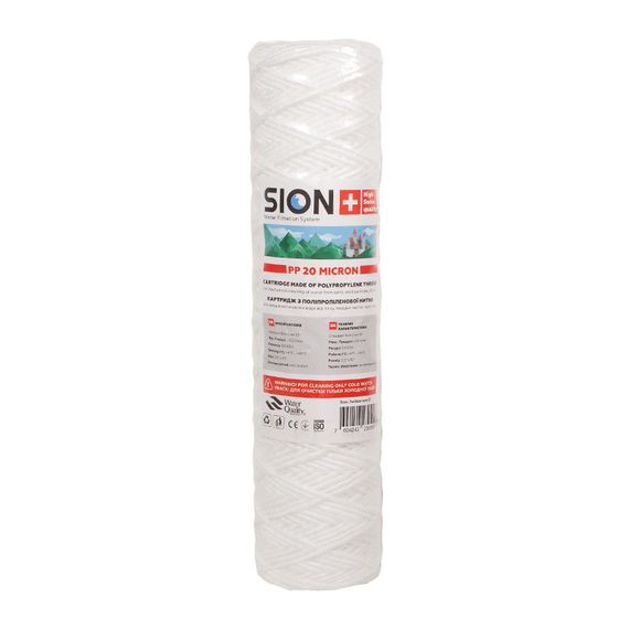 Картридж з поліпропіленової нитки Sion 2,5 "x10" 20 мкм 23033/23055