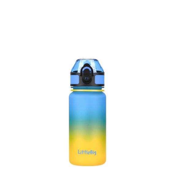 Дитяча пляшка для води LittleBig UZSPACE 3020(Yellow-Blue) 350 мл, жовто-блакитна