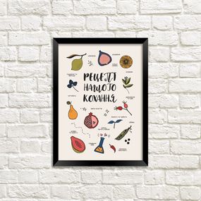 Постер в рамке Рецепт нашого кохання 21x30 см, A4 (MT4_19L002_UKR)