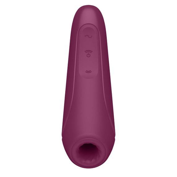 Вакуумний кліторальний стимулятор Satisfyer Curvy 1+ Rose Red з керуванням через інтернет Sex Aura | Зображення 3