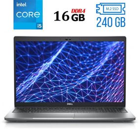 Ноутбук Б-класс Dell Latitude 5530 / 15.6" (1920x1080) IPS / Intel Core i5-1235U (10 (12) ядер по 1.3 - 4.4 GHz) / 16 GB DDR4 / 240 GB SSD M.2 / Intel Iris Xe Graphics / USB 3.2 / HDMI / Windows 10 б/у