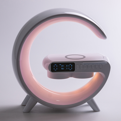 Бездротова зарядна лампа RGB з міні-динаміком XPRO Rgb Нічна лампа з годинником (47579-_377) | Зображення 5
