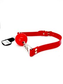 Силіконовий кляп з ланцюжком DS Fetish, M, червоний