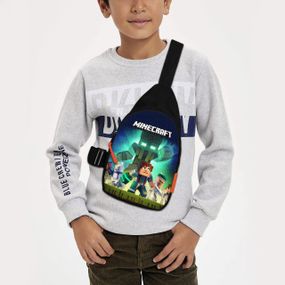 Сумка через плече дитяча Minecraft Кріпер 29х17 см сумка слінг для хлопчика (02086)
