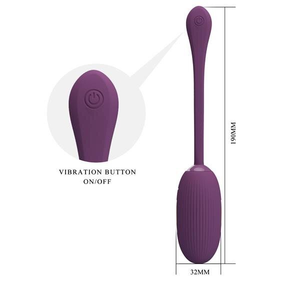 Віброяйце - Pretty Love Doreen Electric Shock Egg Purple (App) | Зображення 2