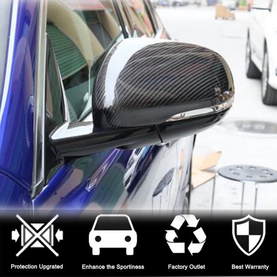 Накладки на Зеркала V1 (2015-2019, Карбон) для Jaguar XE 2016- гг | Зображення 1