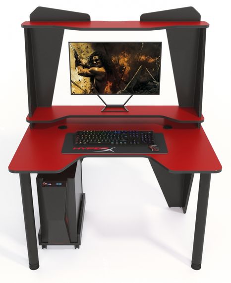 Стол геймерский ZEUS IVAR-3 красныйчерный | Зображення 1