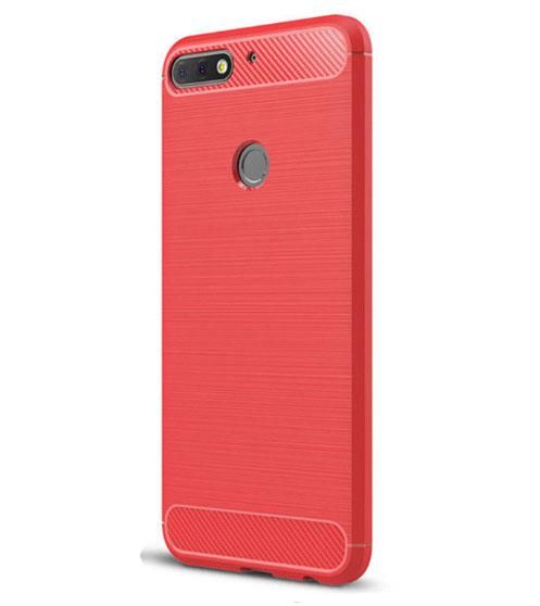 Чехол PRIMO Carbon Fiber Series для Huawei Y7 Prime 2018 - Red