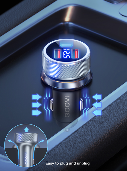 Автомобильное зарядное устройство SV QOOVI 80 Вт PD USB Type C, двухпортовое (sv2538) | Зображення 8