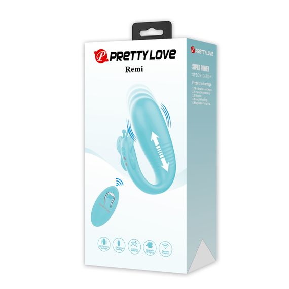 Вібратор для пар з поступальним рухом з пультом ЛУ Pretty Love — Remi, BI-300093W Sex Aura | Зображення 8