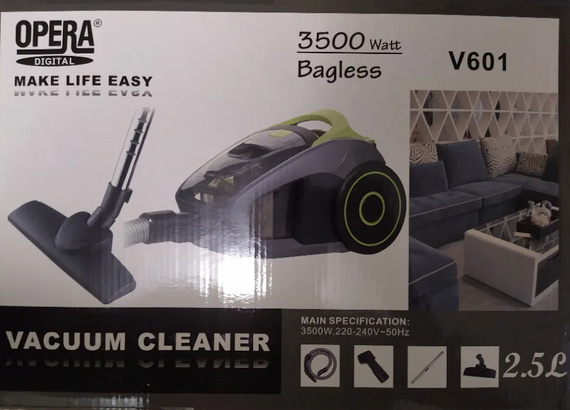 Пылесос без мешка циклонный Opera digital V-601 3500 Ватт 2.5 л | Зображення 3