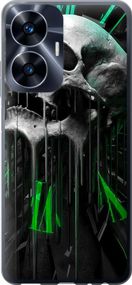Чехол на Realme C55 Череп-часы "4100u-2992-17620"