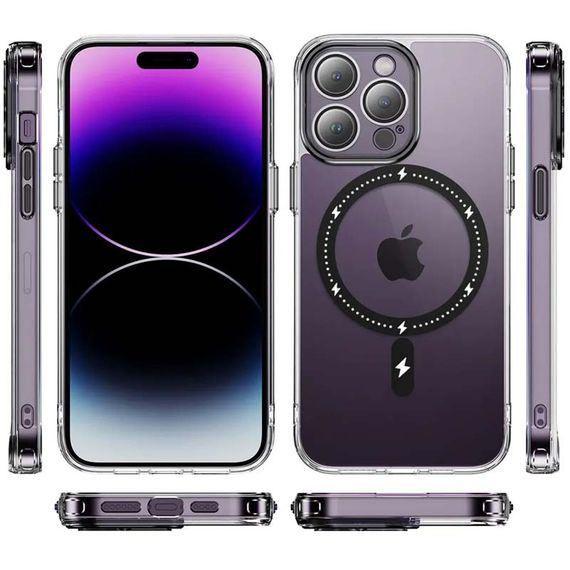 Чехол TPU+PC Colorful with MagSafe для Apple iPhone 12 Pro (6.1") Black | Зображення 2