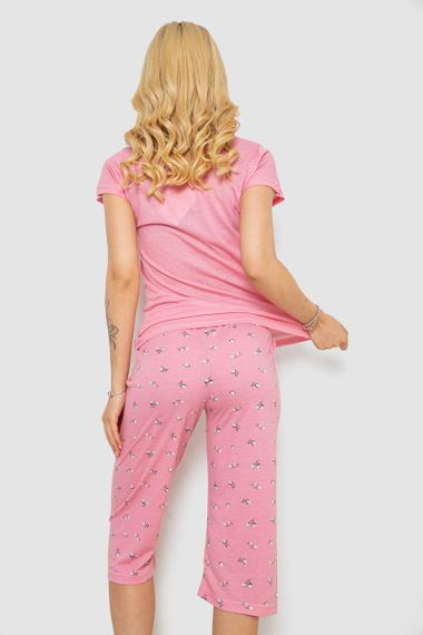 Пижама женская с принтом  -уценка, цвет розовый, 243R7060-U-6 | Зображення 3