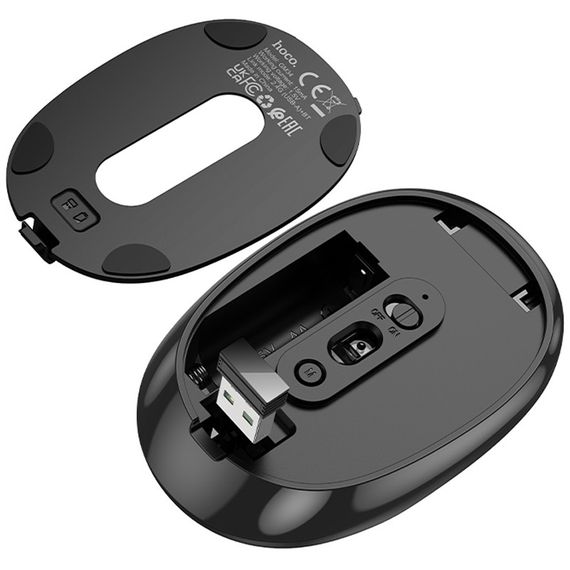 Миша Hoco GM34 Nuevo dual-mode Black metal gray | Зображення 3