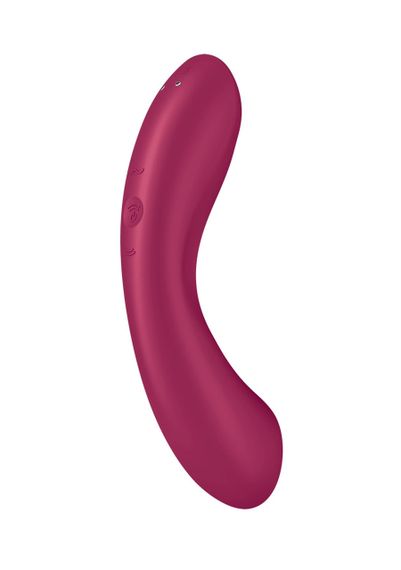 Вакуумный вибратор с тройной стимуляцией Satisfyer Curvy Trinity 1, бордовый Sex Aura | Зображення 3