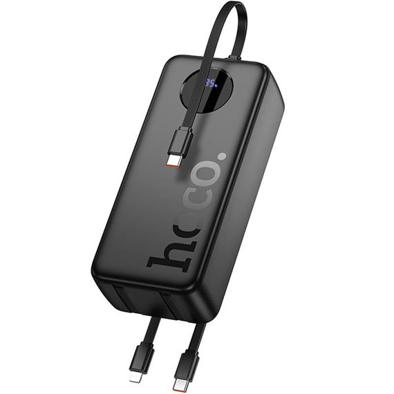 Портативное ЗУ Power Bank Hoco J132B Sabio 22.5W+PD20W with 3 cables 30000 mAh Black | Зображення 1