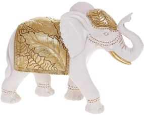 Статуэтка Elephant White-Gold 25х9х18см
