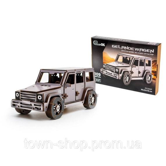 Деревянный 3D конструктор "Gelandewagen" Puz-26914, 109 деталей